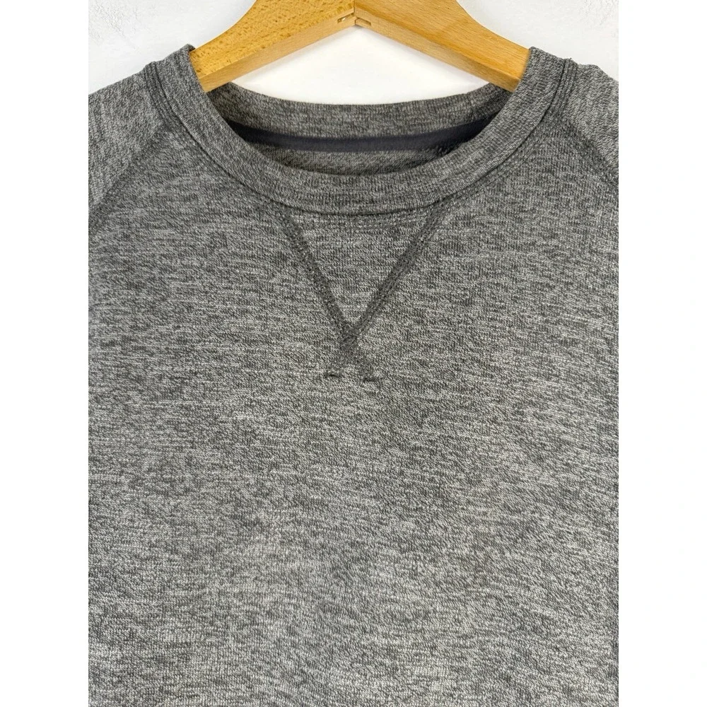 The North Face Copperwood Crewneck Raglan Long Sleeve Gray Men's Small Logo